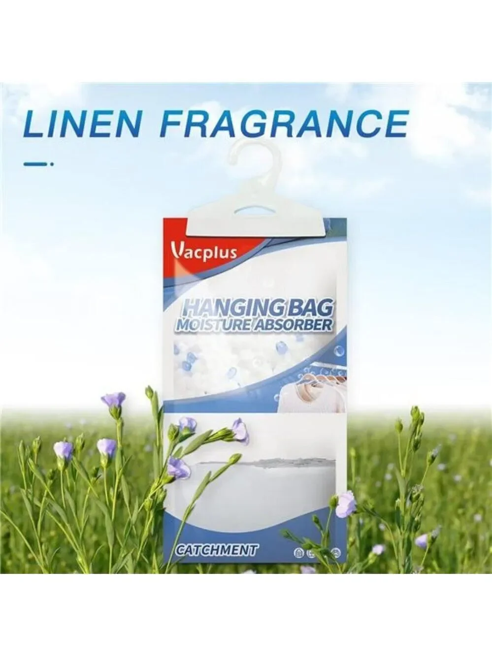 Closet Moisture Absorber Hanging Dehumidifier Bags with Scent 10 Pack Vacplus